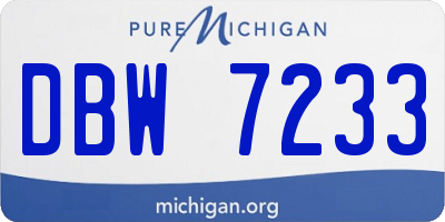 MI license plate DBW7233