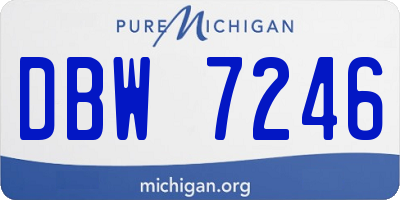 MI license plate DBW7246