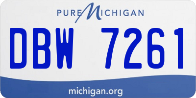 MI license plate DBW7261