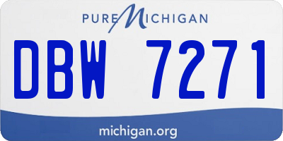 MI license plate DBW7271