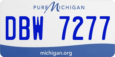 MI license plate DBW7277