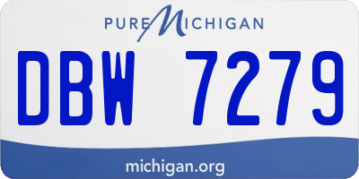 MI license plate DBW7279