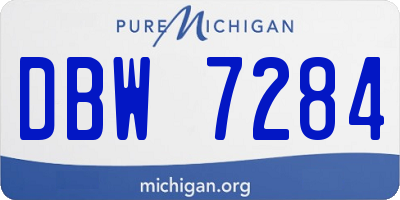 MI license plate DBW7284