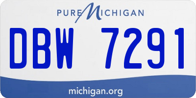 MI license plate DBW7291