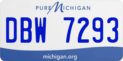 MI license plate DBW7293