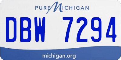 MI license plate DBW7294