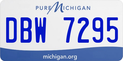 MI license plate DBW7295