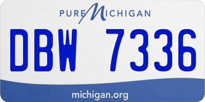 MI license plate DBW7336