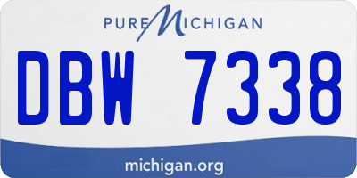 MI license plate DBW7338