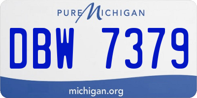 MI license plate DBW7379