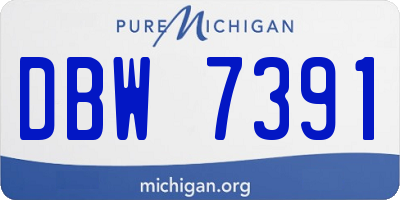 MI license plate DBW7391