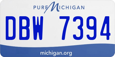MI license plate DBW7394