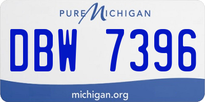MI license plate DBW7396