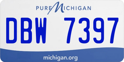 MI license plate DBW7397