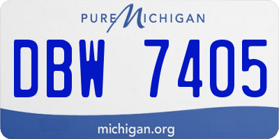 MI license plate DBW7405