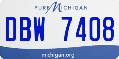 MI license plate DBW7408