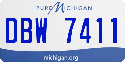 MI license plate DBW7411