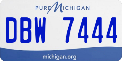MI license plate DBW7444