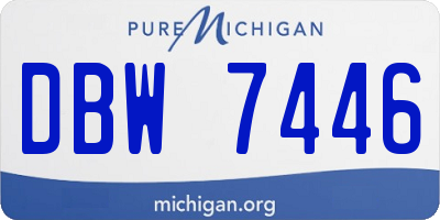 MI license plate DBW7446