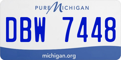MI license plate DBW7448
