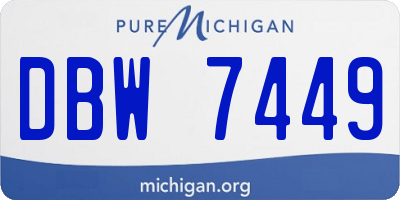 MI license plate DBW7449