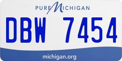 MI license plate DBW7454