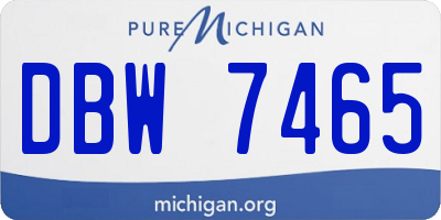 MI license plate DBW7465