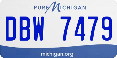 MI license plate DBW7479