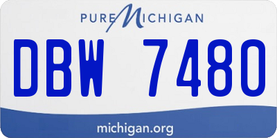 MI license plate DBW7480