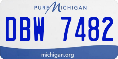 MI license plate DBW7482