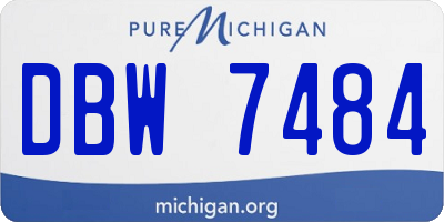 MI license plate DBW7484