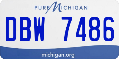 MI license plate DBW7486