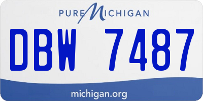 MI license plate DBW7487