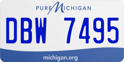MI license plate DBW7495