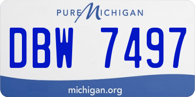 MI license plate DBW7497