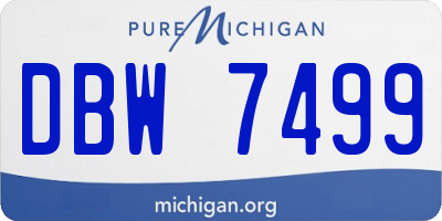 MI license plate DBW7499