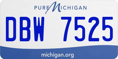 MI license plate DBW7525