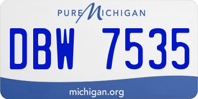 MI license plate DBW7535