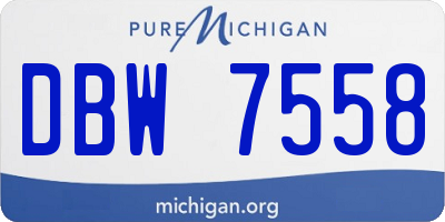 MI license plate DBW7558