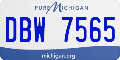 MI license plate DBW7565