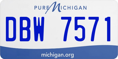 MI license plate DBW7571