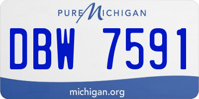 MI license plate DBW7591