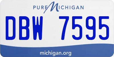 MI license plate DBW7595