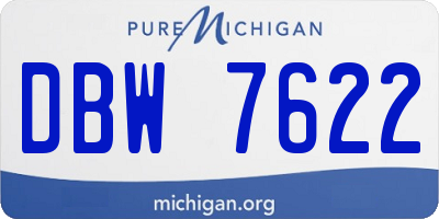 MI license plate DBW7622