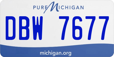 MI license plate DBW7677
