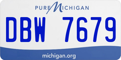 MI license plate DBW7679