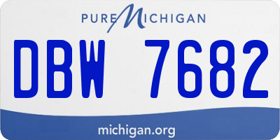 MI license plate DBW7682