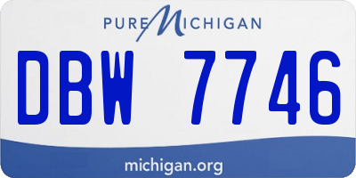 MI license plate DBW7746