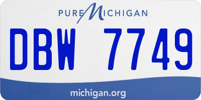 MI license plate DBW7749