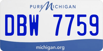 MI license plate DBW7759